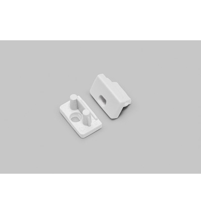 1 stuks Eindstuk SLIM8 - Met gat, wit