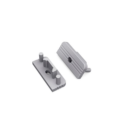 1 stuk Eindkap SURFACE10 GEN2 - Met gat, zilverkleurig