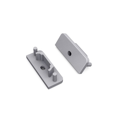 1 stuk Eindkap SURFACE14 GEN2 - Met gat, zilverkleurig