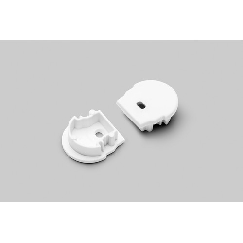 1 stuk Eindkap UNI12 D - Met gat, wit