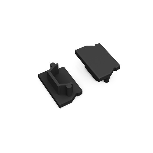 1 stuk Eindkap UNI12 GEN2 - Zwart