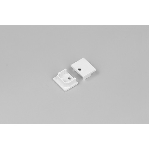 1 stuk Eindkap PLANE14 - Met gat, wit