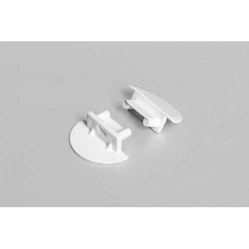 1 stuk Eindkap BEGTIN12 GEN2 - Met gat, wit