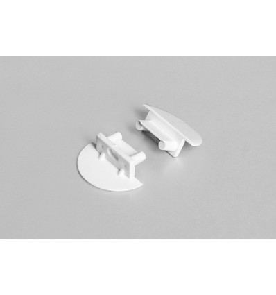 1 stuk Eindkap BEGTIN12 GEN2 - Met gat, wit