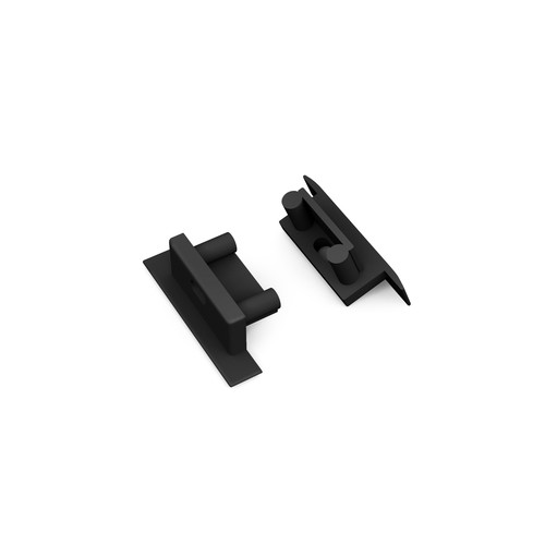 1 stuk Eindstuk BEGTIN12 GEN2 SQ - Met gat, zwart