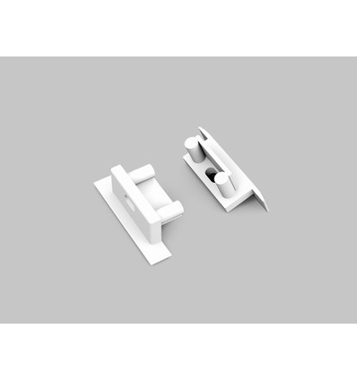 1 stuk Eindkap BEGTIN12 GEN2 SQ - Met gat, wit