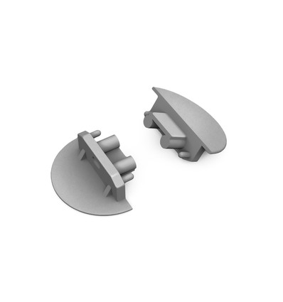 1 stuk Eindstuk GROOVE10 GEN2 - Met gat, grijs