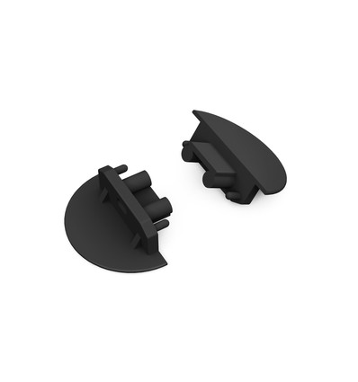 1 stuk Eindstuk GROOVE10 GEN2 - Met gat, zwart