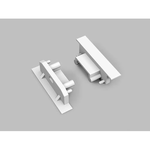 1 stuk Eindkap GROOVE14 GEN2 SQ - Met gat, wit