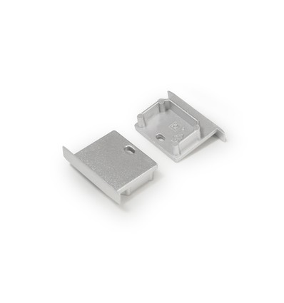 1 stuk Eindstuk LINEA-IN20 - Met gat, zilverkleurig