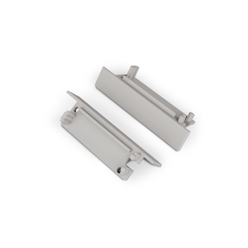 1 stuk Eindkap FLAT8 - Met gat, grijs