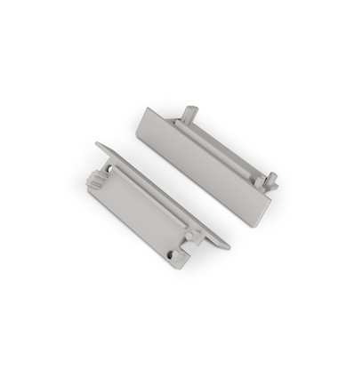 1 stuk Eindkap FLAT8 - Met gat, grijs