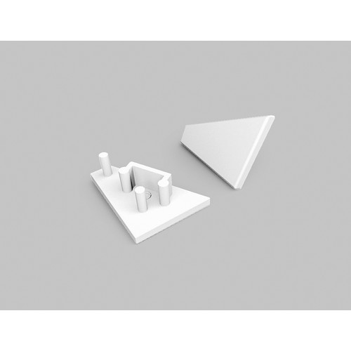 1 stuk Eindstuk CORNER10 GEN2 - Wit