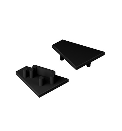 1 stuk Eindkap CORNER12.V2 - Zwart