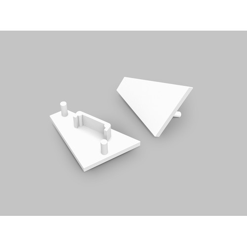 1 stuk Eindstuk CORNER14 GEN2 - Wit