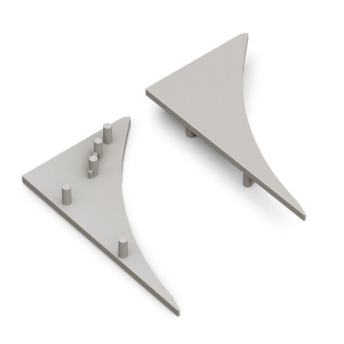 1 stuk Eindkap SMOOTH12 - Grijs