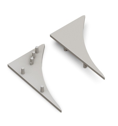 1 stuk Eindkap SMOOTH12 - Grijs