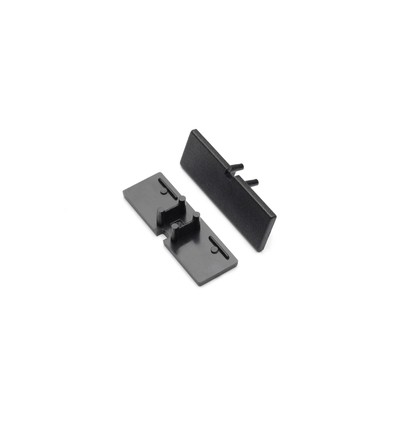 1 stuk Eindkap BACK10 - Met gat, zwart