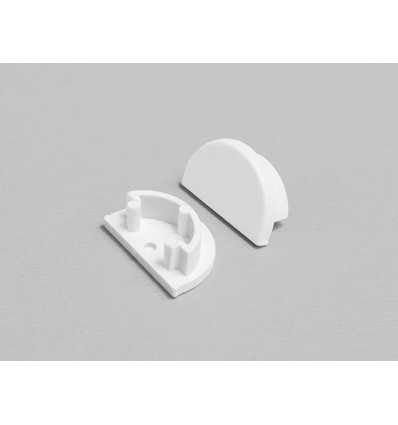 1 stuk Eindkap ARC12 D - Wit