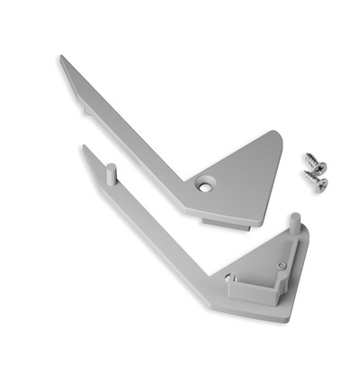 1 stuk Eindstuk UP-BOLD12 - Grijs