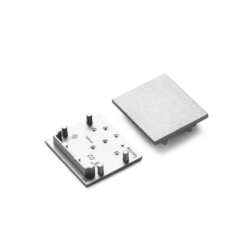 1 stuk Eindstuk VARIO30-02 - Zilverkleurig