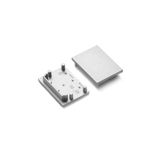 1 stuk Eindstuk VARIO30-05 - Zilverkleurig