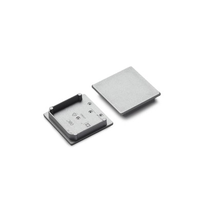 1 stuk Eindstuk VARIO30-08C - Zilverkleurig