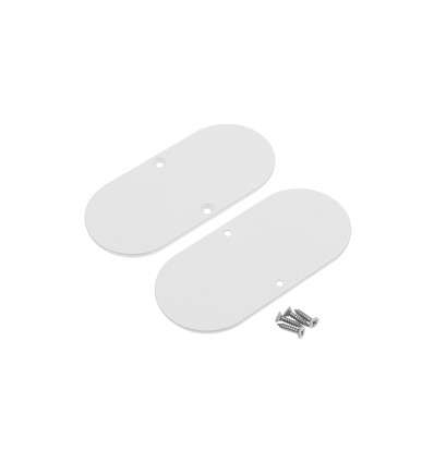 1 stuk Eindkap NAMI23-D9 - Metaal, wit gelakt