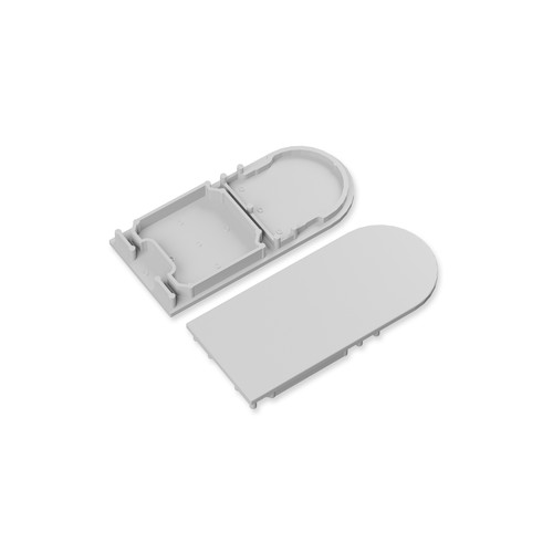 1 stuk Eindkap COMBO30-01A-D9 - Grijs