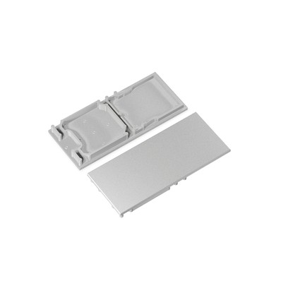 1 stuk Eindkap COMBO30-01A-E9 - Zilverkleurig