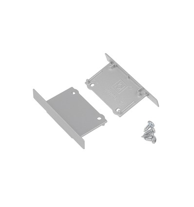 1 stuk Eindstuk PHIL INGEBOUWD - Zilverkleurig