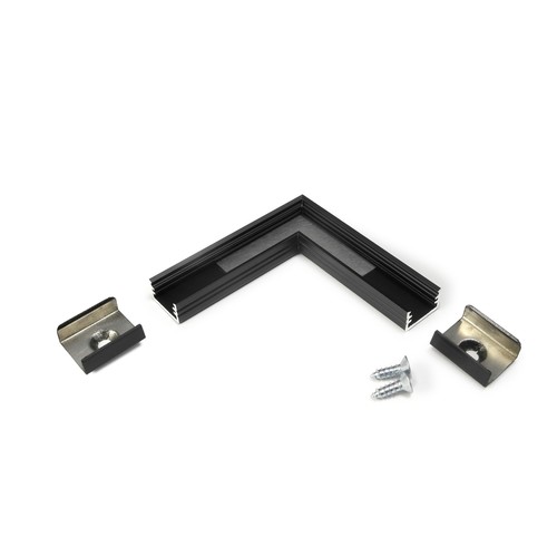 Profielverbinder SLIM8 90GR - Zwart geanodiseerd