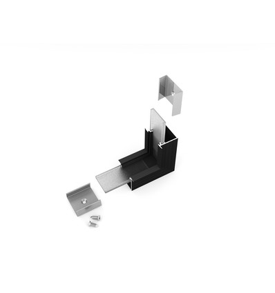 Profielverbinder LINEA-IN20 90GR - op / neer, zwart geanodiseerd