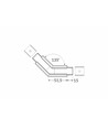 Profielverbinder LINEA-IN20 135GR - Wit gelakt