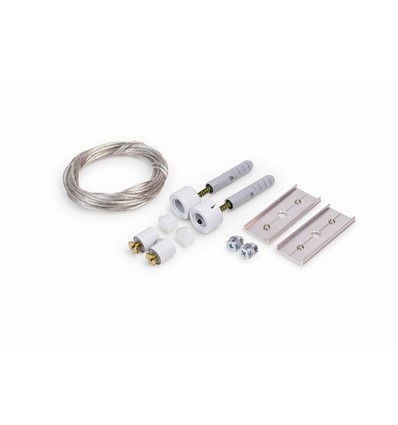 1,5 m stroomvoerende draadophanging (50V), wit gelakt