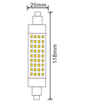 R7S 118mm / 11W LED-lamp