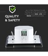 Wandmontage magnetronsensor - Zwart, voor inbouw, max 300W