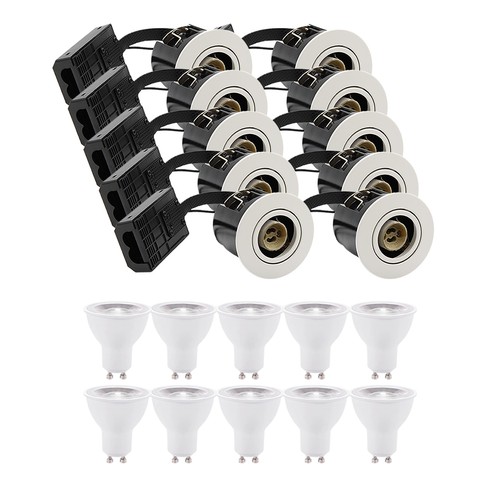 10 stuks inbouwspot Inno88 - Inclusief 6W RA97 GU10, mat wit, IP44, goedgekeurd voor isolatie