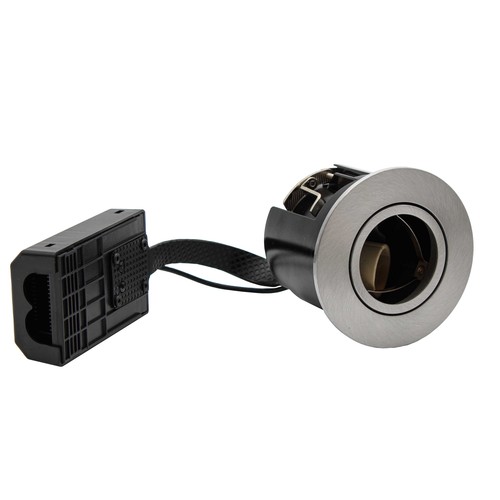 GU10 inbouwspot Inno88 - Geborsteld alu, IP44, geschikt voor installatie in isolatie