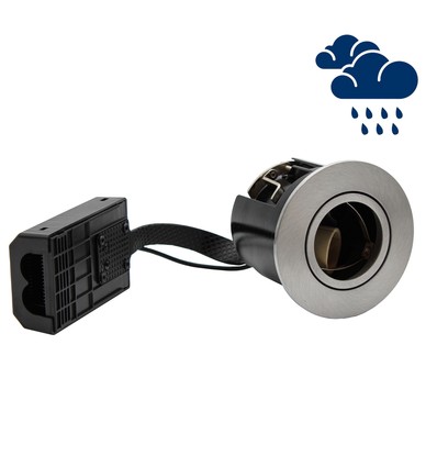 GU10 inbouwspot Inno88 Buiten - Geborsteld roestvrij staal, IP44, goedgekeurd voor installatie in isolatie