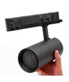 30W 3-fase dimbare RA92 PRO-CCT spanningsrail spot - 120lm/W, zwart, instelbare CCT + helderheid, 3900lm, flikkervrij