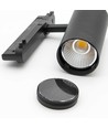 30W 3-fase dimbare RA92 PRO-CCT spanningsrail spot - 120lm/W, zwart, instelbare CCT + helderheid, 3900lm, flikkervrij