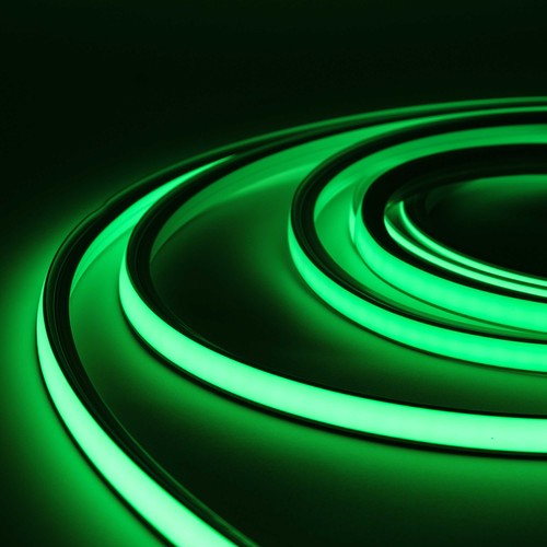 5m 8W/m AnyCut Neon Flex 10x10 Groene LED-strip - 12V DC, geen knipafstand