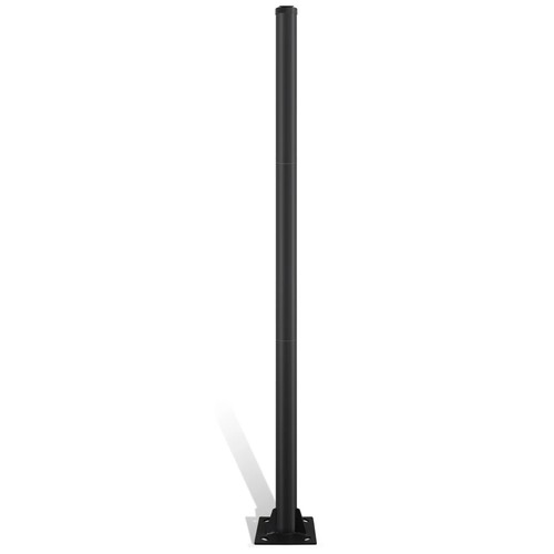 3m Mast voor straatverlichting en breedstralers Ø60mm - Zwart, verlengbaar
