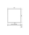 Smart click inbouwframe in wit voor 60x60 LED panelen (25mm hoog)