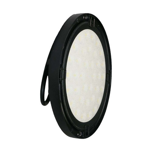 200W LED high bay, 120lm/W - IP65, 4000K, Ø31cm, zwarte afwerking