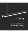 120cm 40W LED lichtlijn - 107lm/W, Zwart, IP20, IK08, doorvoerbedraad, 4000K