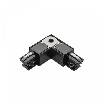 3-fase SPS-2 L-connector, verstelbaar - Zwart, IP20, aluminium, voor spanningsrail