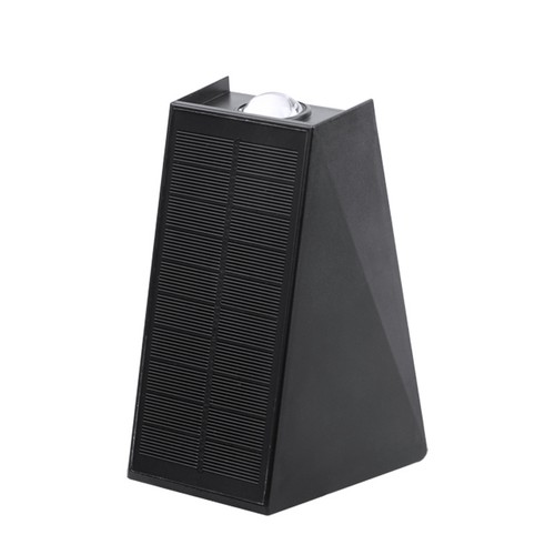 Solar wandlamp - IP54, zwart, up/down, schemersensor