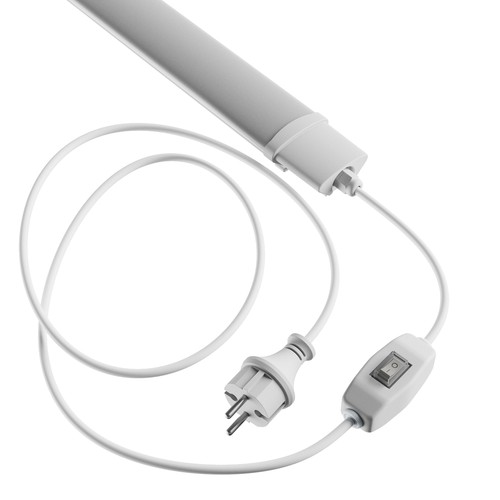 120cm 36W LED-armatuur met stekker en schakelaar - IP65, 2m kabel + stekker, aan/uit